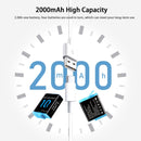 2 Pack 2000mAh Rechargeable Battery for GoPro Hero 9 Hero10 Camera Accessories - Tavice