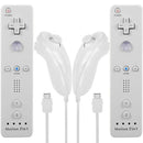 [2 Pack] 2in1 Built-in Motion Plus Remote Nunchuck Controller For Nintendo Wii - Battery Mate