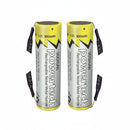 [2 Pack] AAA 900mAh Rechargeable Ni - MH Battery with Solder Tag | Replacement AAA 1.2V NiMH Cell for Battery Packs - Battery Mate