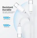 2 Pack Braided USB Type C to USB-C Cable Charge PD 60W Quick Charging Data Fast Charger - Tavice