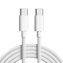 2 Pack Braided USB Type C to USB-C Cable Charge PD 60W Quick Charging Data Fast Charger - Tavice