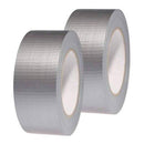 2 Pack | Cloth Duct Tape Gaffer Craft Self Adhesive Repair Silver 48mm Waterproof - Tavice