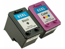 [2 Pack] Compatible HP 65XL Black & Colour Ink Cartridge Set N9K04AA N9K03AA - Tavice