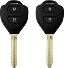 [2 Pack] Compatible With Toyota Prado RAV4 Corolla Remote Car Key Blank Shell/Case - Tavice