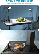 2-Pack Dimmable 5600K USB LED Video Light with Adjustable Tripod Stand - Tavice