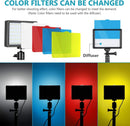 2-Pack Dimmable 5600K USB LED Video Light with Adjustable Tripod Stand - Tavice