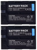 2 Pack EN - EL3e Battery Compatible with Nikon D700 D90 D50 D70s D300S - Tavice