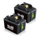 2 Pack For 18V Makita Battery Replacement | BL1890B 9000mAh Li-ion Battery - Tavice