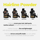 [2 Pack] Hairline Powder Instantly Conceals Hair Loss – Root Touch Up Hair Powder | Gray Hair Cover Up for Women & Men | Root Cover Up | Hair Fibers for Thinning Hair | Stain - Proof 48 Hours (Medium Brown) - Battery Mate