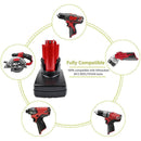 [2 Pack] Milwaukee M12 12V Compatible Battery | 6.0Ah High Capacity - Tavice