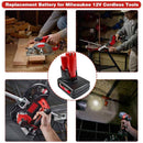 [2 Pack] Milwaukee M12 12V Compatible Battery | 6.0Ah High Capacity - Tavice