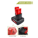 [2 Pack] Milwaukee M12 12V Compatible Battery | 6.0Ah High Capacity - Tavice