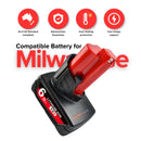 [2 Pack] Milwaukee M12 12V Compatible Battery | 6.0Ah High Capacity - Tavice