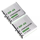 2 - Pack Replacement Digital Camera Battery for CASIO NP - 40 NP - 40DBA NP - 40DCA - Tavice