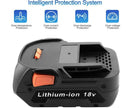 2 Pack RIDGID Compatible AEG 18V 7000mAh Li-Ion Battery R840087 R840086 R840085 L1830R L1850R - Tavice
