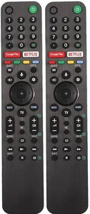 [2 Pack] RMF-TX500P Voice Remote for Sony TV KD-65X9500G KD-55X9500G KD-43X8000H KD-55A8H w/ Google Play & Netflix - Battery Mate