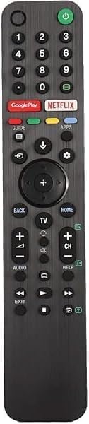 [2 Pack] RMF-TX500P Voice Remote for Sony TV KD-65X9500G KD-55X9500G KD-43X8000H KD-55A8H w/ Google Play & Netflix - Battery Mate