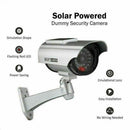 [2 Pack] Solar Power Dummy Fake Security Camera Outdoor Blinking LED Light Surveillance - Tavice