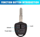 [2 Pack] TAVICE Replacement Remote Key Blank Shell/Case MIT8, Compatible with Mitsubishi Lancer CJ 2007?2014 - Battery Mate