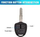 [2 Pack] TAVICE Replacement Remote Key Blank Shell/Case MIT8, Compatible with Mitsubishi Lancer CJ 2007?2014 - Tavice