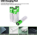 [2 Pack] USB AAA Lithium ion Rechargeable Battery, 1.5V 750mWh Rechargeable AAA Battery - Tavice