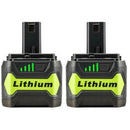2 x Ryobi 18V Compatible Battery 6.0Ah P108 P104 ONE+ Plus BPL-1815 - Tavice