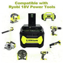 2 x Ryobi 18V Compatible Battery 6.0Ah P108 P104 ONE+ Plus BPL-1815 - Tavice