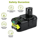 2 x Ryobi 18V Compatible Battery 6.0Ah P108 P104 ONE+ Plus BPL-1815 - Tavice