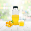 20 Pack | 500ml Clear Bottles Round PET With Black Lids Tamper Evident - Tavice