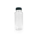 20 Pack | 500ml Clear Bottles Round PET With Black Lids Tamper Evident - Tavice