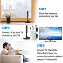 200 Mile Portable TV Antenna Indoor Outdoor Caravan Digital Freeview Aerial Ariel - Tavice