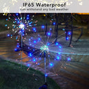 200LED Solar Firework Lights with 8 Lighting Modes – Multicolour & Warm White - Tavice
