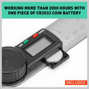 200mm Digital Angle Finder Ruler Protractor Measure Meter Stainless Steel 0-360° - Tavice