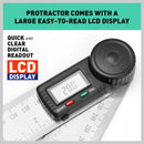 200mm Digital Angle Finder Ruler Protractor Measure Meter Stainless Steel 0-360° - Tavice