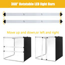 2023 LARGE 80cm Photography Studio Portable LED Light Tent Photo Box + Backdrops - Tavice