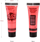 24 Tubes 25ml Art Body Paint Glow inLight Face & Body Paint with 6 Colors Glow Blacklight Neon Fluorescent for Party Clubbing Festival Halloween Makeup - Tavice
