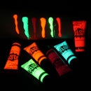 24 Tubes 25ml Art Body Paint Glow inLight Face & Body Paint with 6 Colors Glow Blacklight Neon Fluorescent for Party Clubbing Festival Halloween Makeup - Tavice