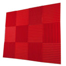 24Pcs Sound-absorbing Foam Wall Home Scene Layout Indoor Sound-absorbing Cotton | Red - Tavice