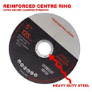 25 Piece CUTTING DISCS 5" WHEELS ANGLE GRINDER CUT OFF METAL FLAP - Tavice