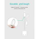 2IN1 Splitter Adapter Headphone & Charger Cable For iphone 7 8 X XR XS 11 12 13 - Tavice