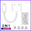 2IN1 Splitter Adapter Headphone & Charger Cable For iphone 7 8 X XR XS 11 12 13 - Tavice