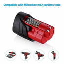 2Pack 12V 3.5Ah For Milwaukee M12 M12B3 LITHIUM Cordless Battery 48-11-2401 2440 - Tavice