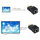 2pcs HDMI Extender to Dual RJ45 Over Cat 5e/6 Network Ethernet Adapter 1080P 30M - Tavice