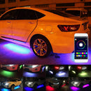 2X 120CM+ 2X 150CM RGB LED Underglow body Neon Light Kit App Under Car Tube Strip - Tavice