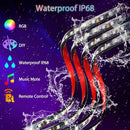 2X 120CM+ 2X 150CM RGB LED Underglow body Neon Light Kit App Under Car Tube Strip - Tavice