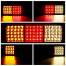 2x 75 LED Tail Lights Stop Indicator Reverse Lamp 24V Trailer Truck Ute Light - Tavice