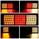 2x 75 LED Tail Lights Stop Indicator Reverse Lamp 24V Trailer Truck Ute Light - Battery Mate