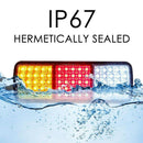 2x 75 LED Tail Lights Stop Indicator Reverse Lamp 24V Trailer Truck Ute Light - Tavice