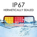 2x 75 LED Tail Lights Stop Indicator Reverse Lamp 24V Trailer Truck Ute Light - Battery Mate