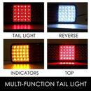 2x 75 LED Tail Lights Stop Indicator Reverse Lamp 24V Trailer Truck Ute Light - Tavice
